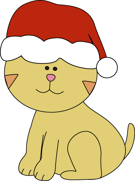 Cute Kitten Clipart Christmas Kitten Clip Art