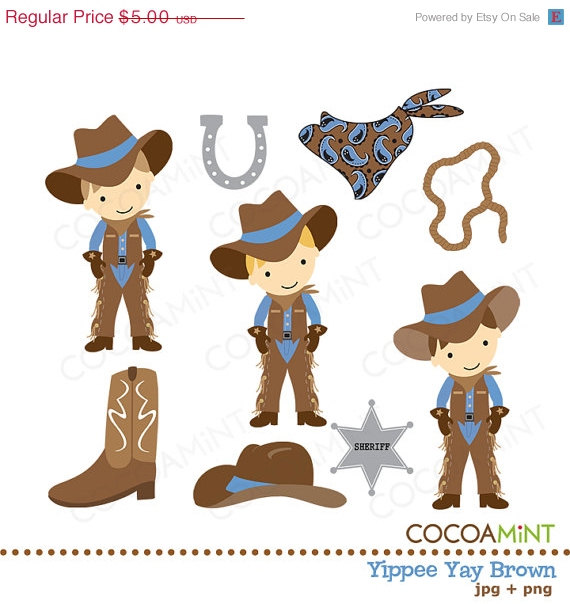 Yippee Yay Cowboy Brown Clip Art By Cocoa Mint   Catch My Party