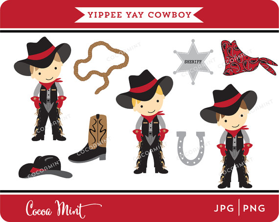 Yippee Yay Cowboy Clip Art By Cocoa Mint   Catch My Party
