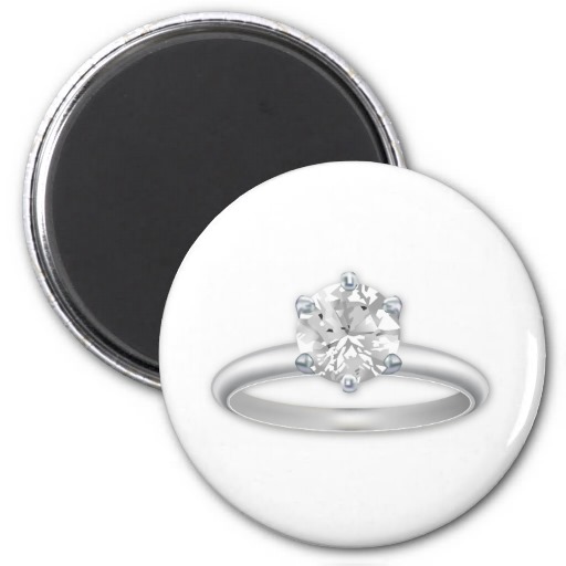 Diamond Ring Bling Clipart Graphic Refrigerator Magnets   Zazzle
