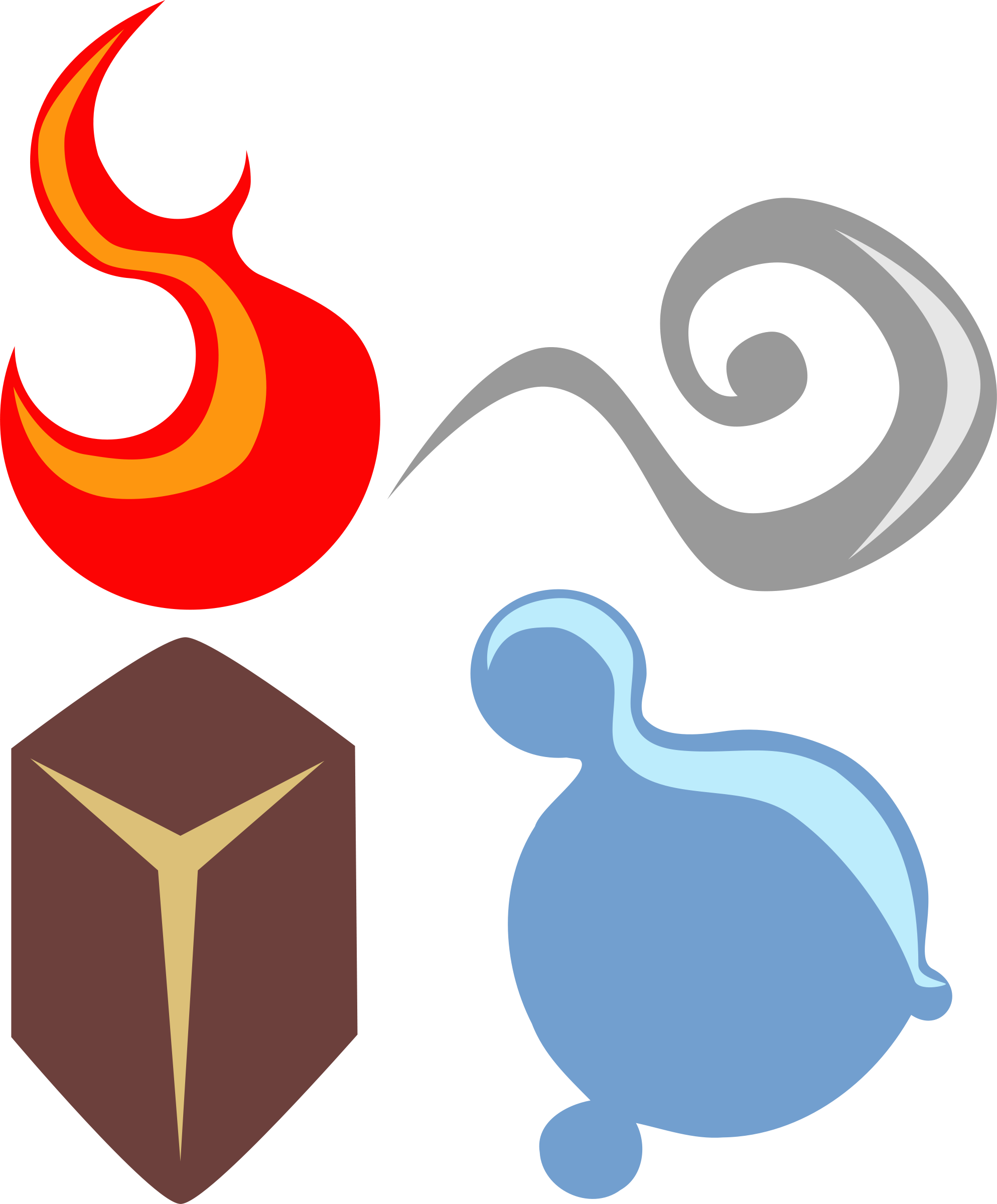 Spill Clipart Symbolic Four Elements Png