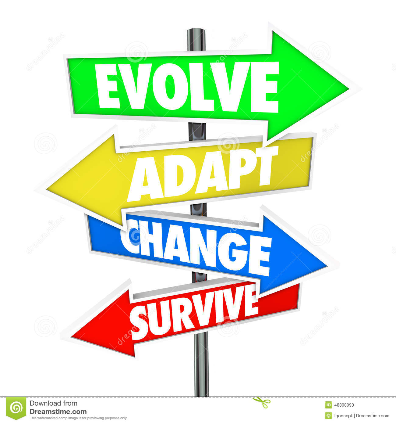 Evolve Adapt Change Survive Arrow Signs Evolution Adaptation Bus Stock