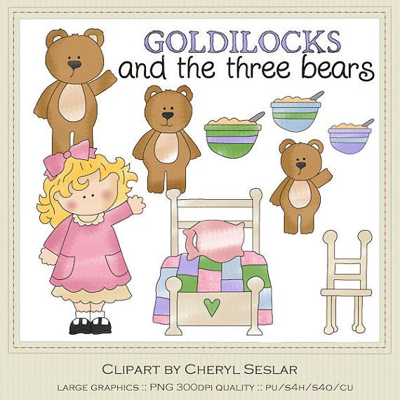 Goldilocks And The Three Bears Clipart By By Marlodeedesigns  1 25