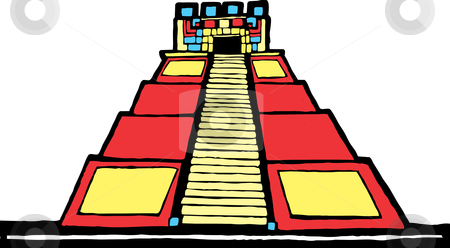 Mayan Pyramid Stock Vector Clipart Mayan Pyramid Designed After