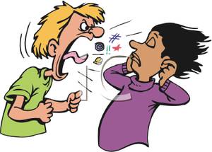 Shout Clipart A Man Yelling At A Girl Royalty Free Clipart Picture