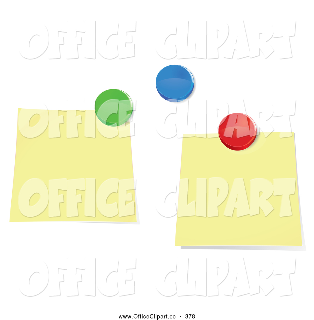 Larger Preview  Vector Clip Art Of Two Blank Sticky Notes And Colorful