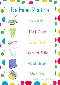 Morning And Bedtime Routines For Kids   Www Foreverorganised Com
