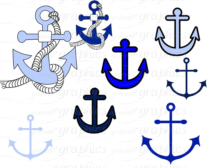 Nautical Clip Art Digital Clip Art Anchor Nautical Flag Clipart