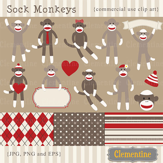 Sock Monkey Clip Art Images Sock Monkey Clipart Sock Monkey Vector