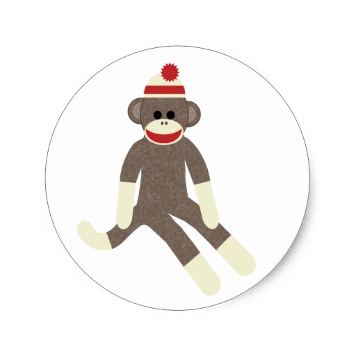 Sock Monkey Sticker