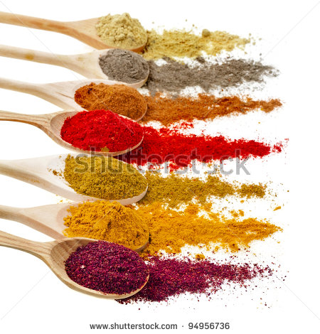 Spices Clipart Assortment Of Powder Spices On