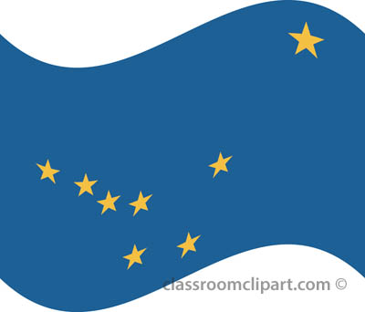 State Flags   Alaska Flag Waving   Classroom Clipart