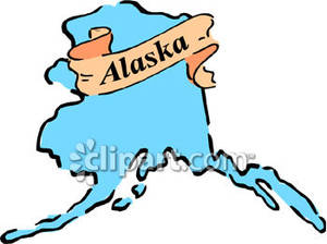 The State Of Alaska   Royalty Free Clipart Picture