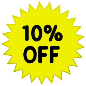 10 Percent Off Solid Yellow    Office Sale Promo Percent Off Yellow 10