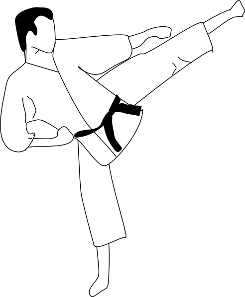 Karate Kick Clip Art At Clker Com   Vector Clip Art Online Royalty
