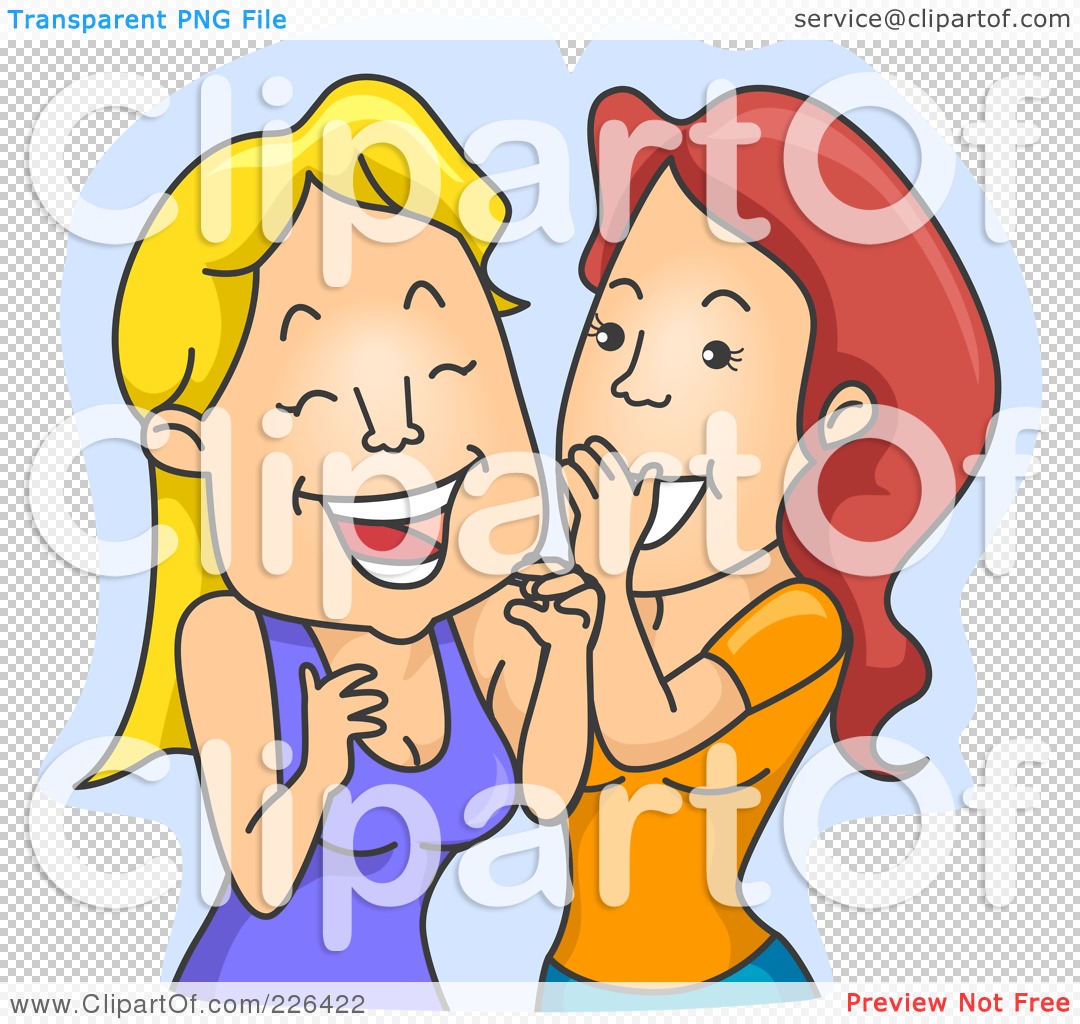 Royalty Free  Rf  Clipart Illustration Of Two Women Giggling And