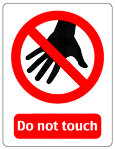 Do Not Touch Sign Clip Art At Clker Com   Vector Clip Art Online