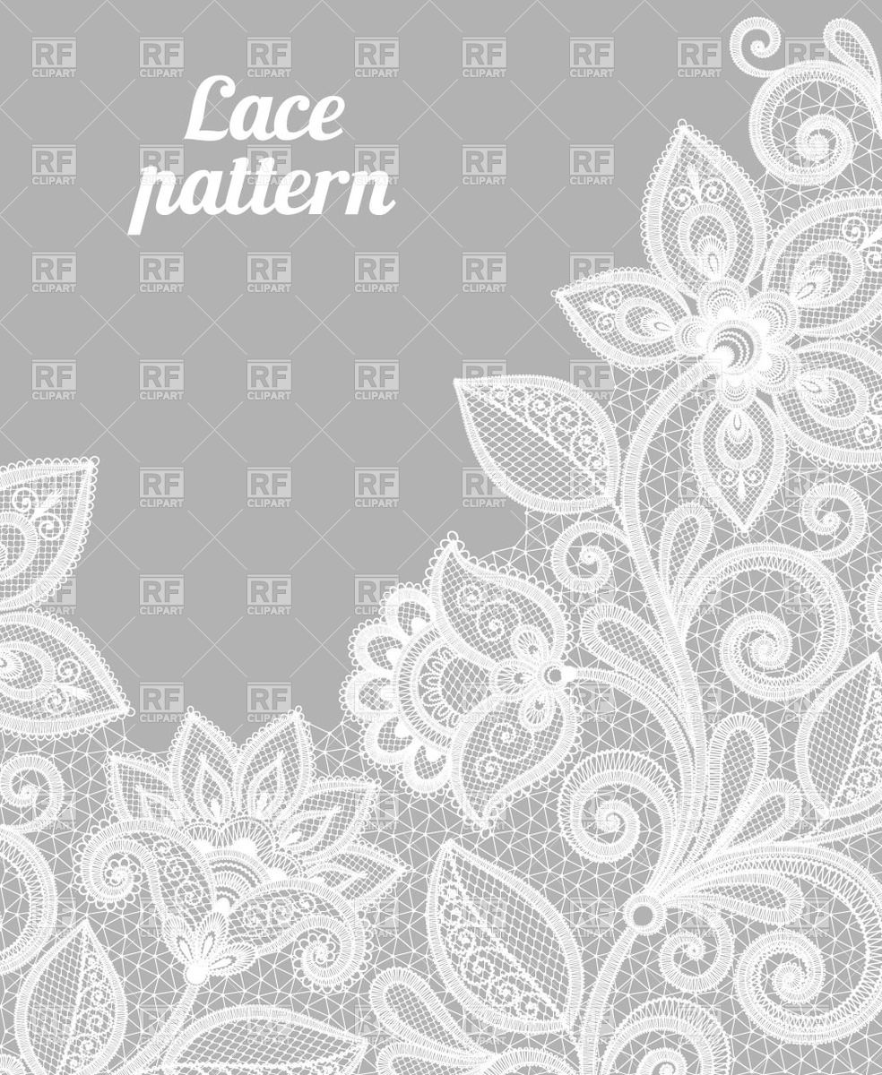 Made Of White Lace Flowers Download Royalty Free Vector Clipart  Eps