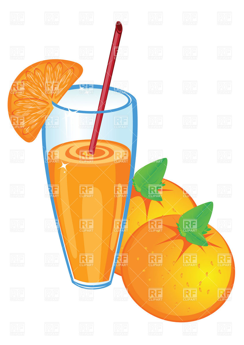 Of Orange Juice And Fruit Download Royalty Free Vector Clipart  Eps