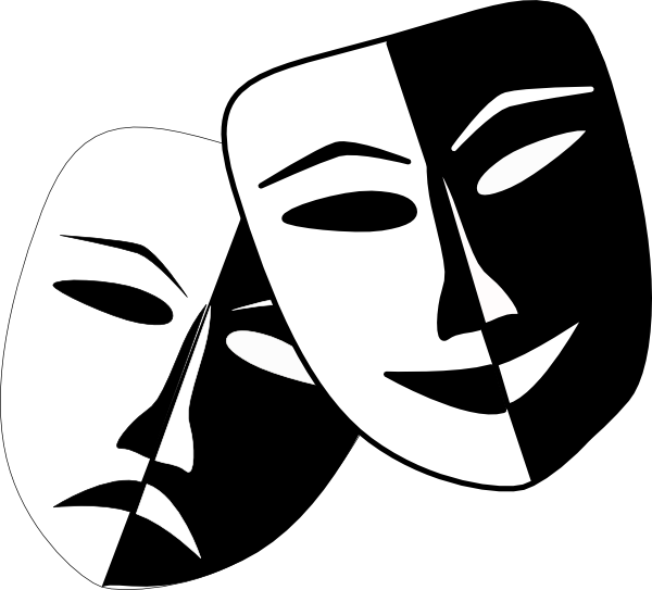 Theatre Masks Clip Art At Clker Com   Vector Clip Art Online Royalty