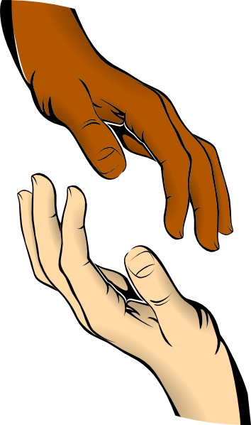 Touching Hands Clip Art At Clker Com   Vector Clip Art Online Royalty