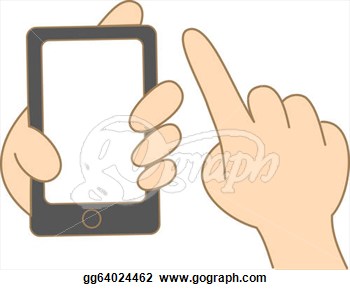 Use Touch Screen Mobile Phone  Clipart Drawing Gg64024462   Gograph