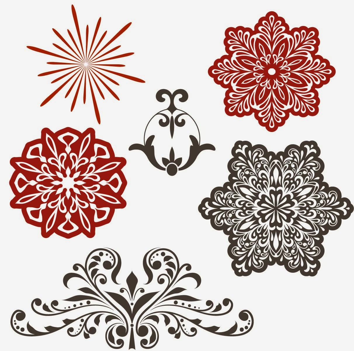 Free Christmas Decorative Designs Elements Vector Clip Art Download