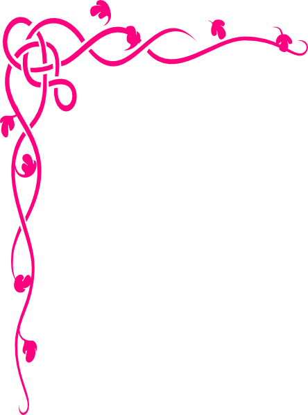 Pink Brown Flower Border Clip Art At Clker Com   Vector Clip Art