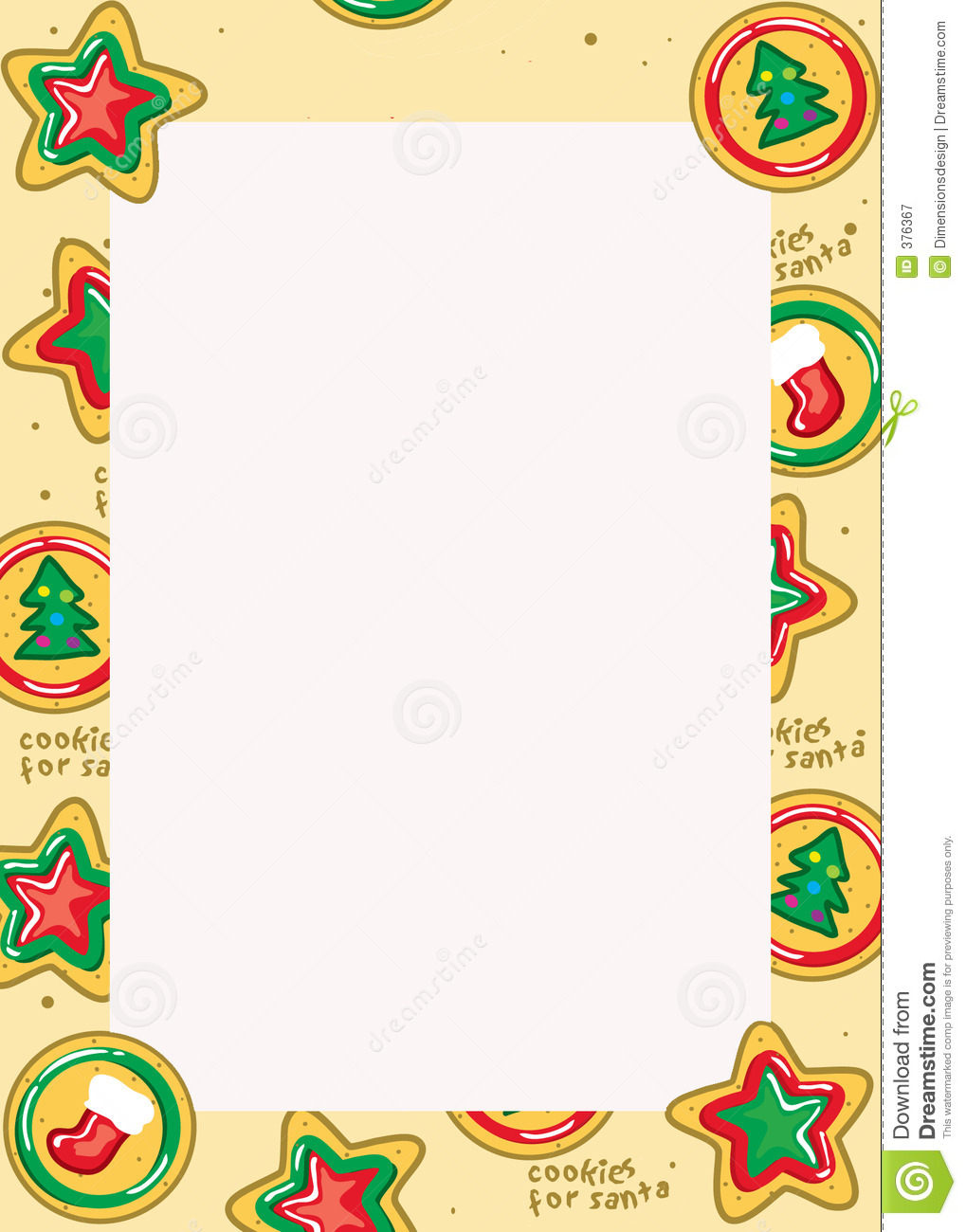 Christmas Cookie Border Royalty Free Stock Photography   Image  376367