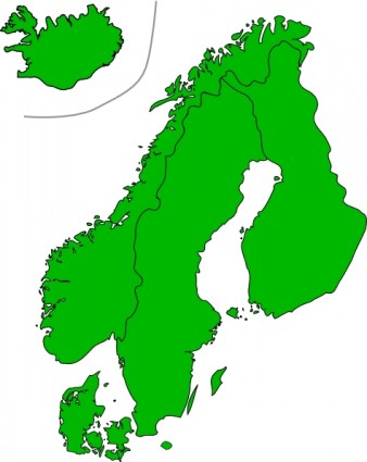Map Of Scandinavia Clip Art Free Vector In Open Office Drawing Svg