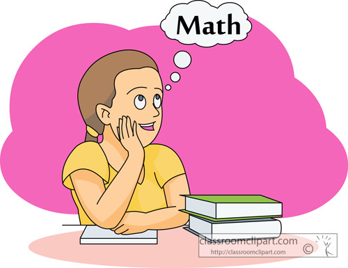 Mathematics   Student Thinking Math   Classroom Clipart
