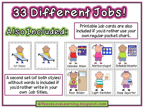 Preschool Job Chart Clip Art Http   Peacelovelearning Blogspot Com