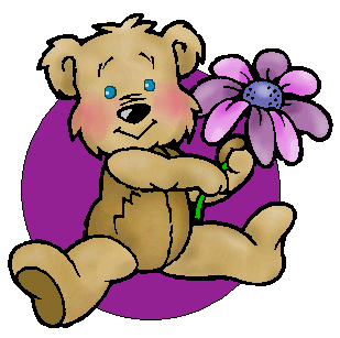 Teddy Bear Clip Art   Brown Teddy Bears On Purple