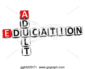 Clip Art   3d Adult Education Crossword  Stock Illustration Gg64205171