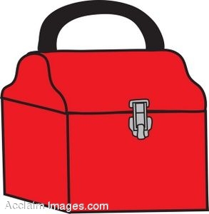 Description  Clip Art Of A Red Tool Box With A Locking Clasp  Clipart