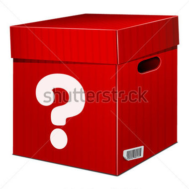 Mystery Red Box With Question Stock Vector   Clipart Me