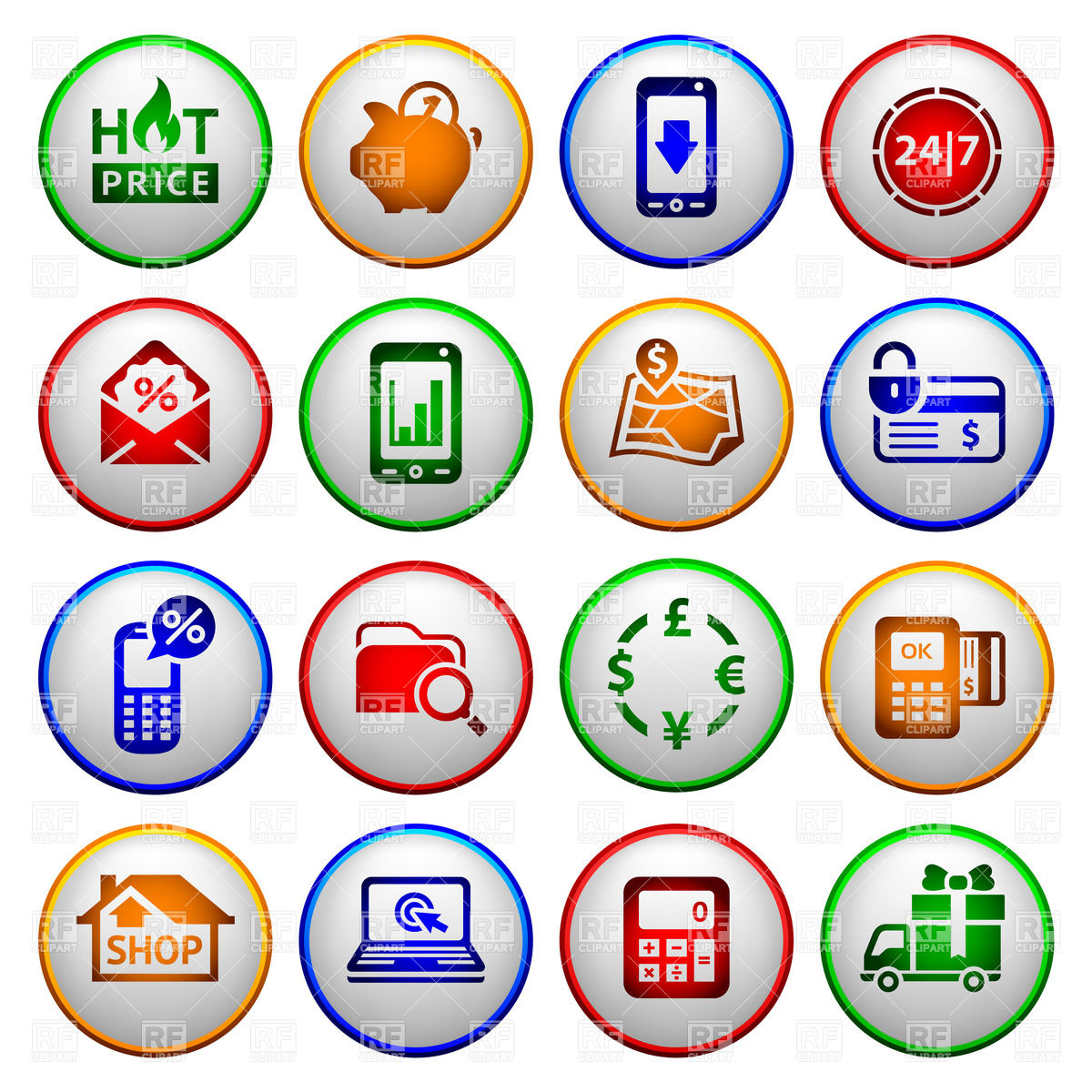 Payment And Delivery Icons Download Royalty Free Vector Clipart  Eps