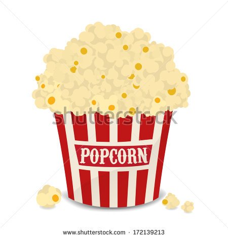 Red And White Vector Bag Of Popcorn Isolated On White   Stock Vector