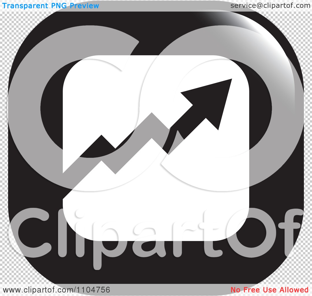Clipart Black And White Business Statistics Chart Arrow Graph Icon