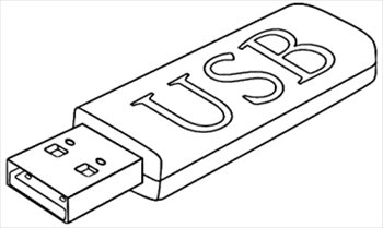 Free Usb Stick Outline Clipart   Free Clipart Graphics Images And