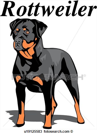 Clipart   Rottweiler  Fotosearch   Search Clip Art Illustration
