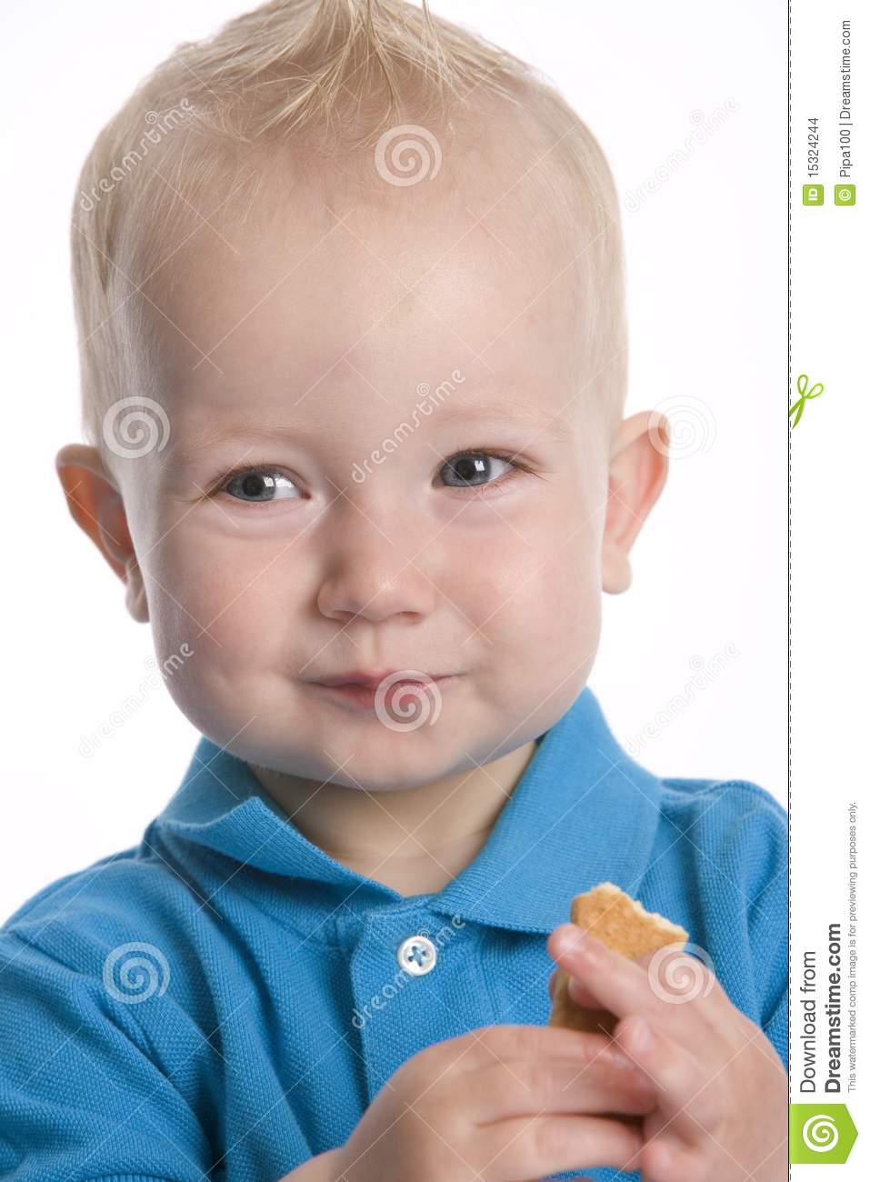 More Similar Stock Images Of   Toddler Boy Eating Cookie