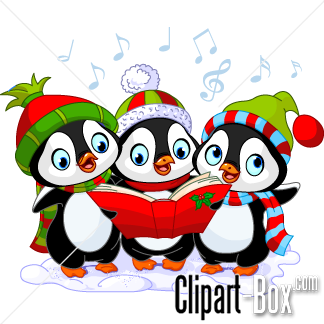 Related Penguin Christmas Choral Cliparts