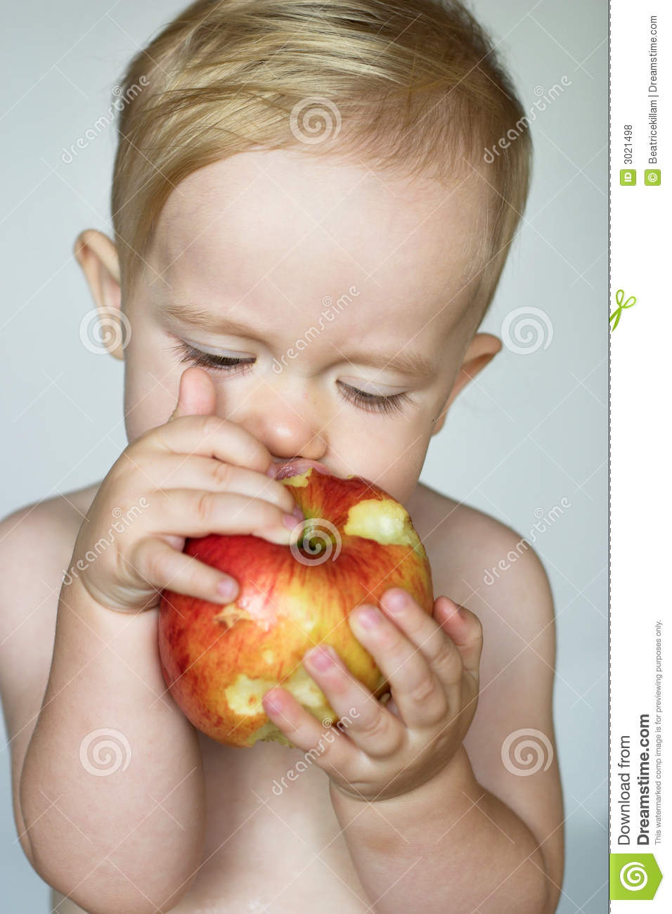 Toddler Eating Apple Royalty Free Stock Photos   Image  3021498