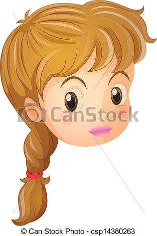Art Vector Of A Pretty Face Of A Girl   Illustration Of A Pretty Face