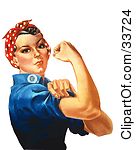Strong Woman Clipart Clipart Illustration Of A