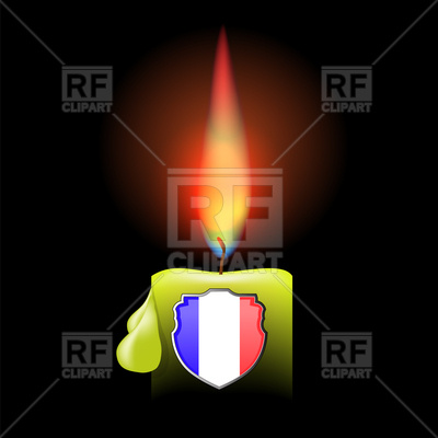 Burning Candle And French Shield 96279 Download Royalty Free Vector