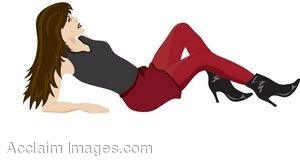 Clip Art Of A Sexy Woman Laying Down