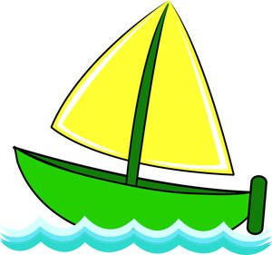 Free Sailboat Clip Art Image   Cute Little Sailboat On Waves Of Water