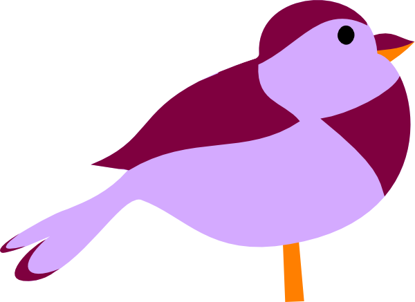 Little Purple Bird Clip Art   Animal   Download Vector Clip Art Online